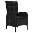 Afuera Living Contemporary PE Rattan Garden Dining Set in Black