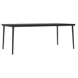 Afuera Living PE Rattan/Powder-Coated Steel/Glass Garden Dining Set in Black