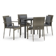 Afuera Living PE Rattan Modular Garden Dining Set in Black and in Gray