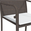 Afuera Living Contemporary Synthetic Poly Rattan Garden Dining Set in Brown