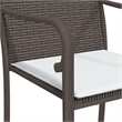 Afuera Living Contemporary Synthetic Poly Rattan Garden Dining Set in Brown