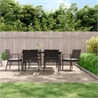 Afuera Living PE Rattan Large Durable Garden Dining Set in Brown