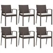 Afuera Living PE Rattan Large Durable Garden Dining Set in Brown