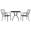 Afuera Living 3 Piece Set Stackable Garden Dining Set in Anthracite