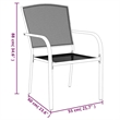 Afuera Living 3 Piece Set Stackable Garden Dining Set in Anthracite