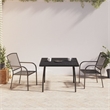 Afuera Living Steel Medium Stackable Garden Dining Set in Anthracite