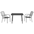Afuera Living Steel Medium Stackable Garden Dining Set in Anthracite