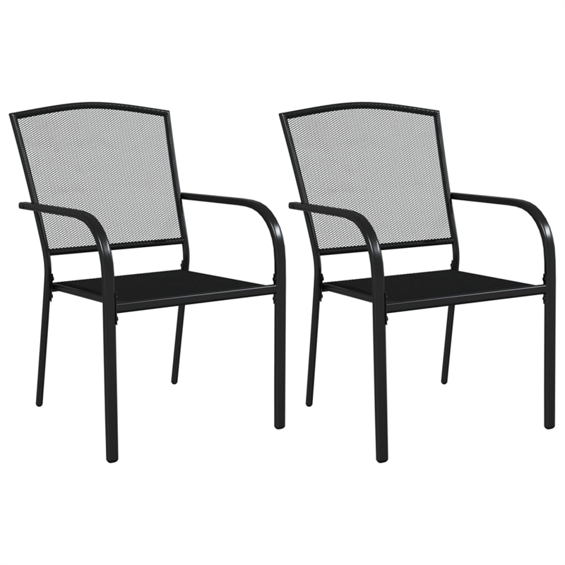 Afuera Living Steel Medium Stackable Garden Dining Set in Anthracite