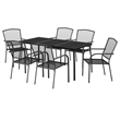 Afuera Living Steel Medium Stackable Garden Dining Set in Anthracite