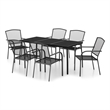 Afuera Living Steel Medium Stackable Garden Dining Set in Anthracite
