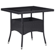 Afuera Living Poly Rattan Medium Garden Dining Set in Black/Cream White