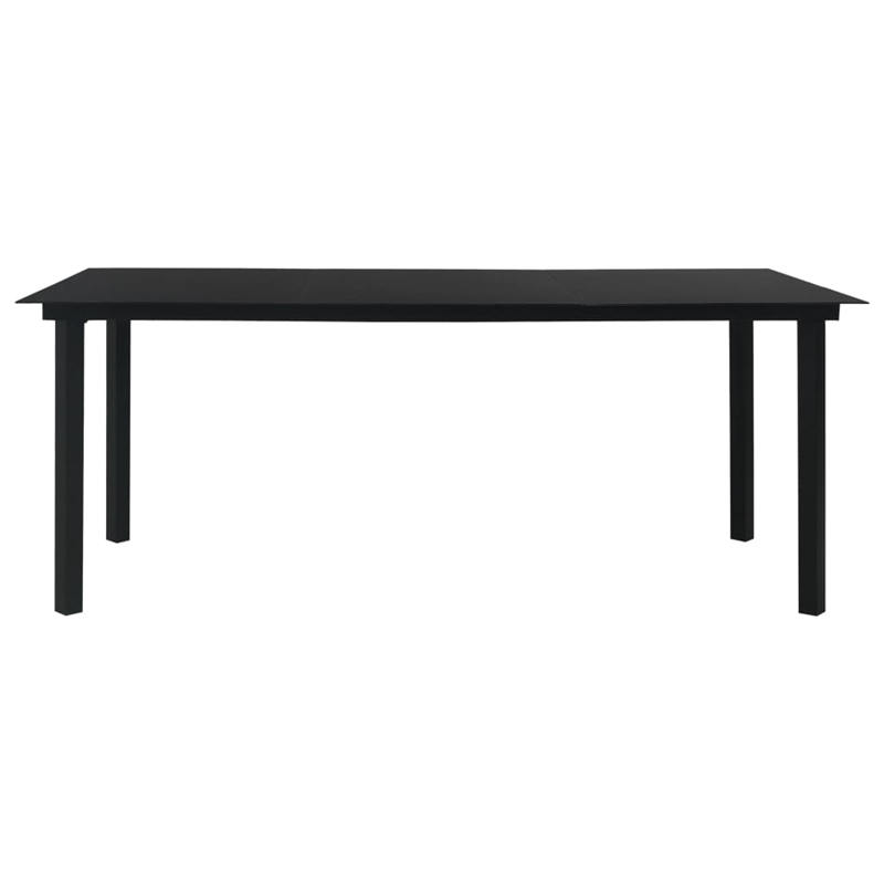 Afuera Living Powder-Coated Steel/Cotton Rope Garden Dining Set in Black