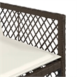 Afuera Living 7 Piece Poly Rattan Garden Dining Set in Brown/Cream White