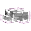 Afuera Living 9 Piece Poly Rattan Foldable Garden Dining Set in Gray