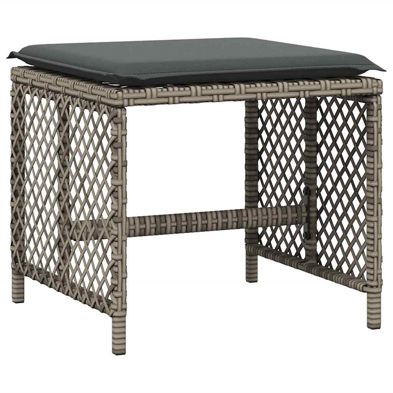 Afuera Living 9 Piece Poly Rattan Foldable Garden Dining Set in Gray