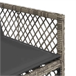 Afuera Living 9 Piece Poly Rattan Foldable Garden Dining Set in Gray