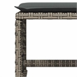 Afuera Living 9 Piece Poly Rattan Foldable Garden Dining Set in Gray