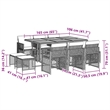 Afuera Living 11 Piece Poly Rattan Garden Dining Set in Gray