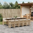 Afuera Living Poly Rattan Garden Dining Set in Black/Cream White