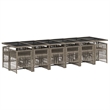 Afuera Living Poly Rattan Garden Dining Set in Black/Dark Gray