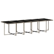 Afuera Living Poly Rattan Garden Dining Set in Black/Dark Gray