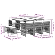 Afuera Living Contemporary Poly Rattan Garden Dining Set in Beige/Black