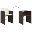 Afuera Living 7 Piece Poly Rattan Garden Dining Set in Brown/Cream