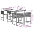 Afuera Living Poly Rattan Garden Dining Set in Black/Cream White