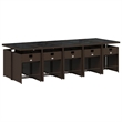 Afuera Living Contemporary Poly Rattan Garden Dining Set in Brown/Cream
