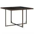 Afuera Living Contemporary Poly Rattan Garden Dining Set in Brown/Cream