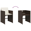 Afuera Living Contemporary Poly Rattan Garden Dining Set in Brown/Cream