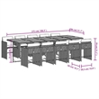 Afuera Living Poly Rattan Foldable Garden Dining Set in Gray