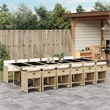 Afuera Living Contemporary Rattan Garden Dining Set in Beige