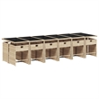 Afuera Living Contemporary Rattan Garden Dining Set in Beige