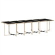 Afuera Living Contemporary Rattan Garden Dining Set in Beige