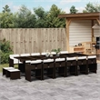 Afuera Living Contemporary Poly Rattan Garden Dining Set in Brown