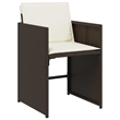 Afuera Living Contemporary Poly Rattan Garden Dining Set in Brown