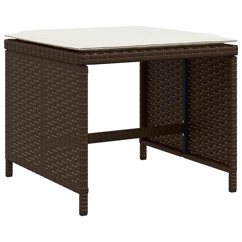 Afuera Living Contemporary Poly Rattan Garden Dining Set in Brown