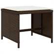 Afuera Living Contemporary Poly Rattan Garden Dining Set in Brown