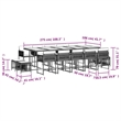 Afuera Living Poly Rattan Garden Dining Set in Black and Brown