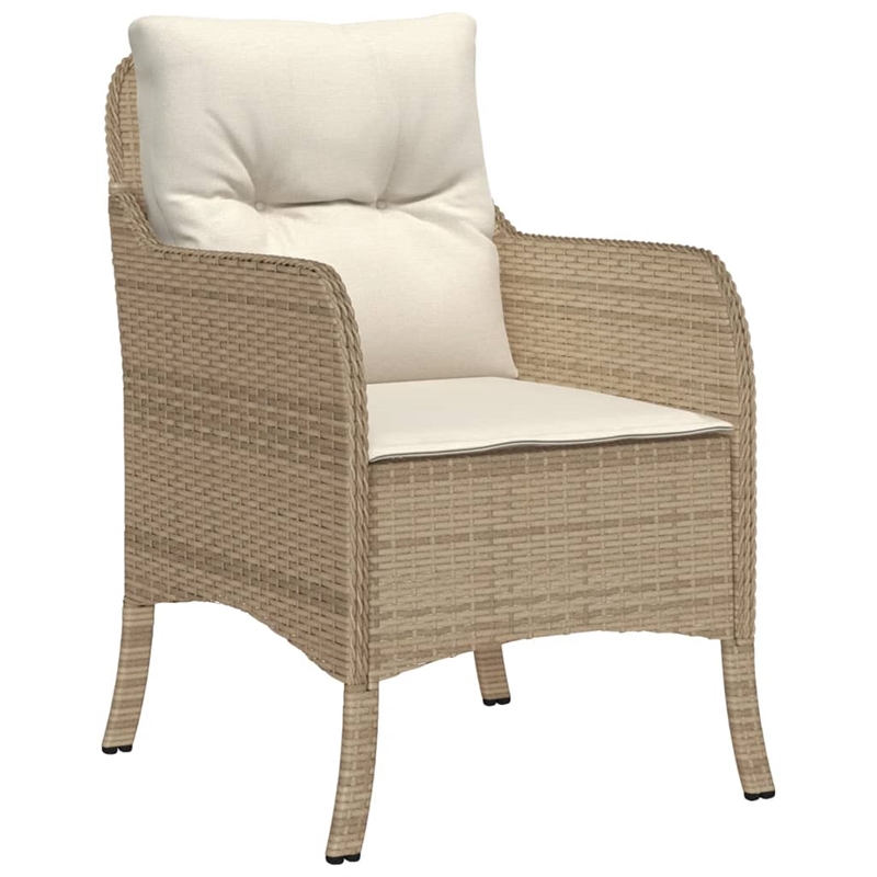 Afuera Living 7 Piece Poly Rattan Garden Dining Set in Beige