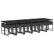 Afuera Living Contemporary Poly Rattan Garden Dining Set in Black