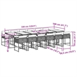 Afuera Living 13 Piece Poly Rattan Garden Dining Set in Dark Gray