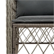 Afuera Living Contemporary 9 Piece Rattan Garden Dining Set in Gray