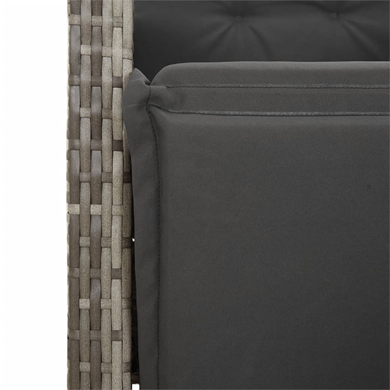 Afuera Living Contemporary 9 Piece Rattan Garden Dining Set in Gray
