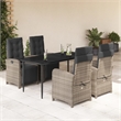 Afuera Living 5 Piece Poly Rattan Garden Dining Set in Black