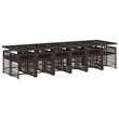 Afuera Living Poly Rattan Garden Dining Set in Brown/Cream White