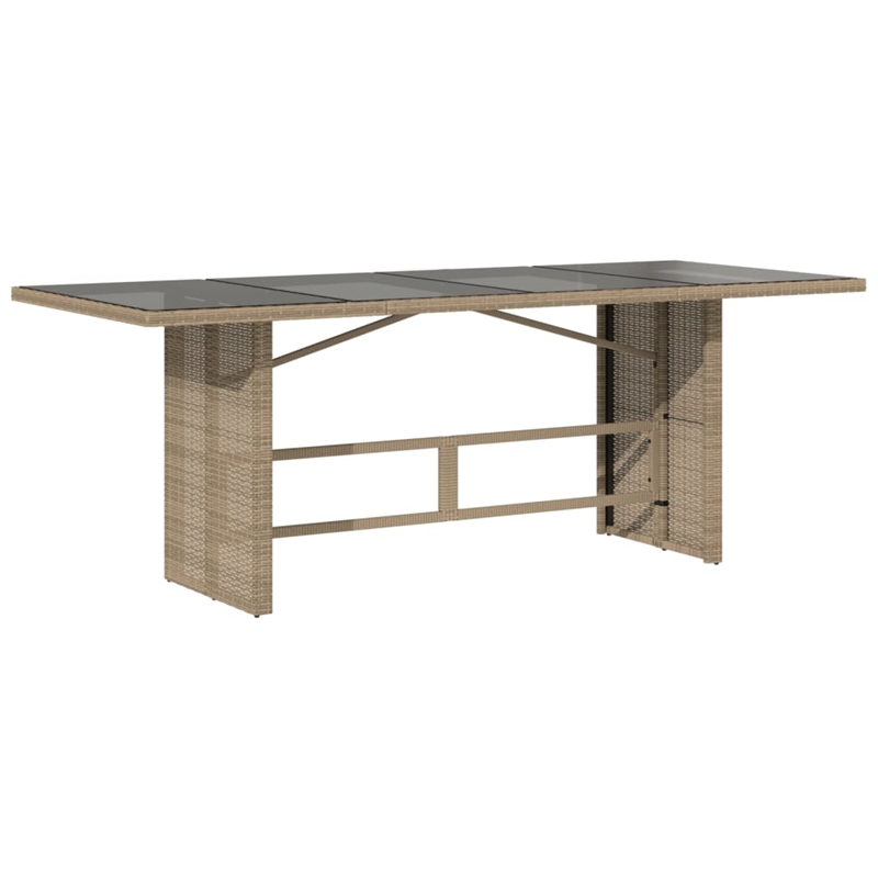 Afuera Living 9 Piece Poly Rattan Garden Dining Set in Beige