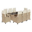 Afuera Living 9 Piece Poly Rattan Garden Dining Set in Beige