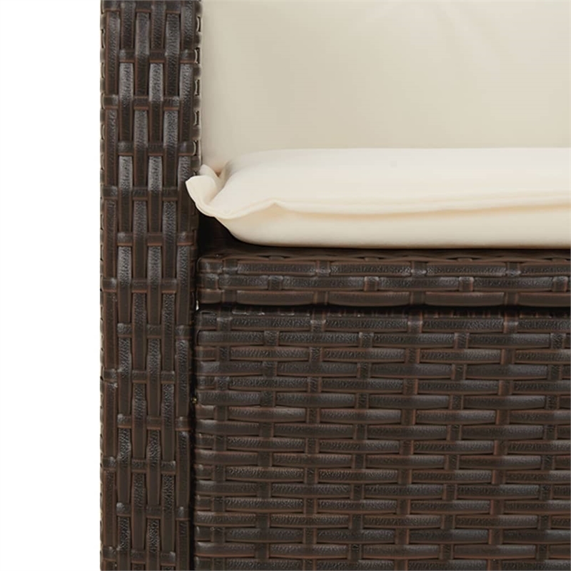 Afuera Living 5 Piece Poly Rattan Garden Dining Set in Black